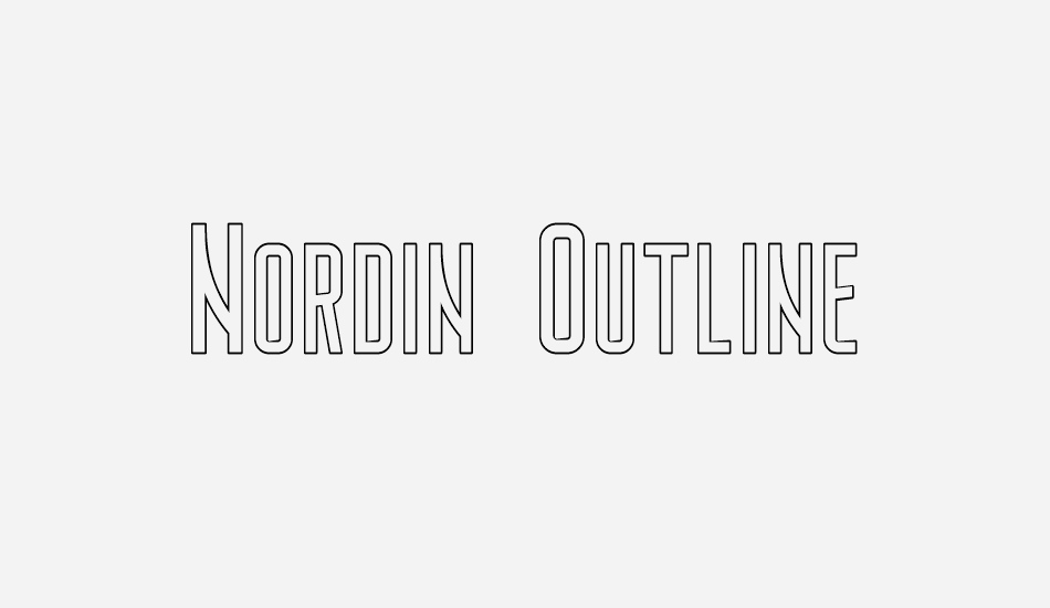 Nordin Free Outline font big