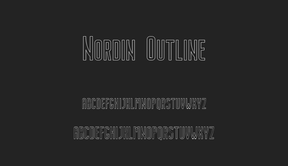 Nordin Free Outline font