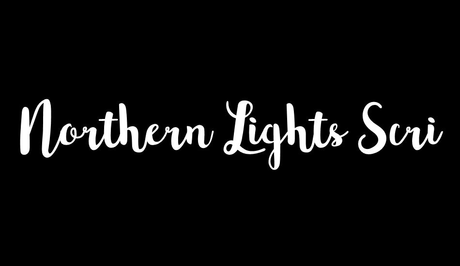 Northern Lights Script font big