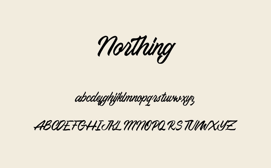 Northing font