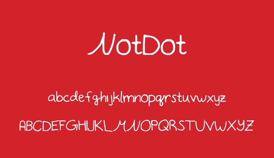 NotDot font