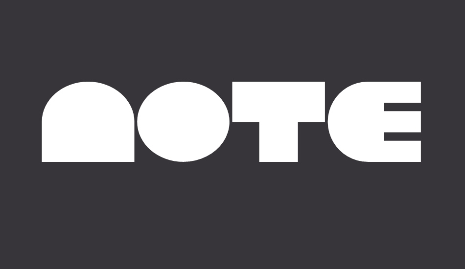 Noted V1 font big