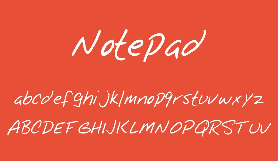 Notepad font