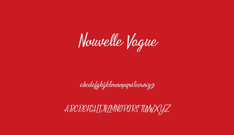 Nouvelle Vague Personal Use font