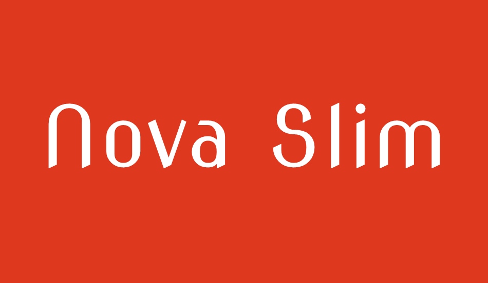 Nova Slim font big