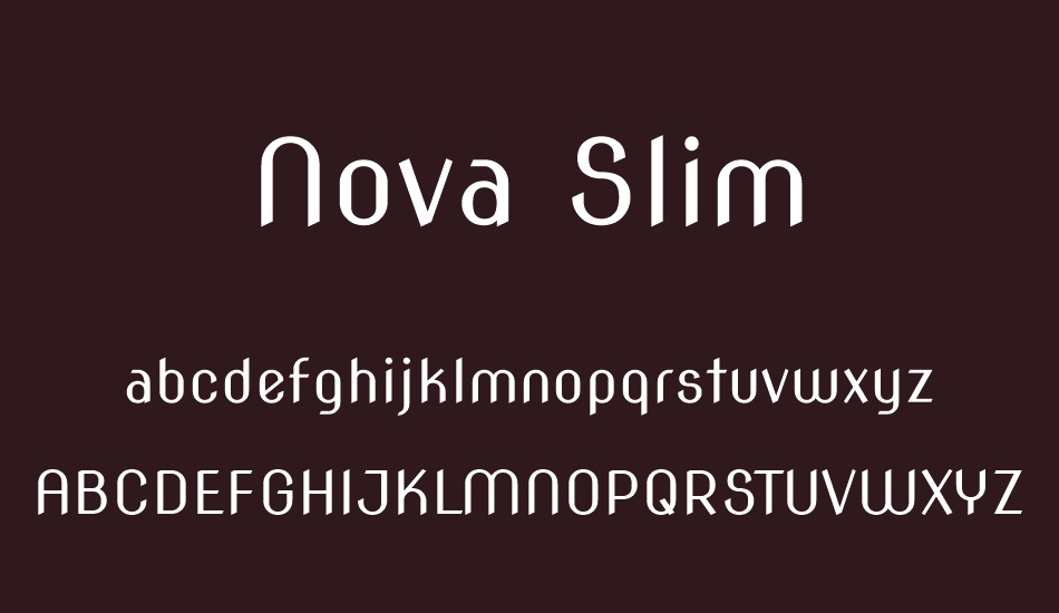 Nova Slim font