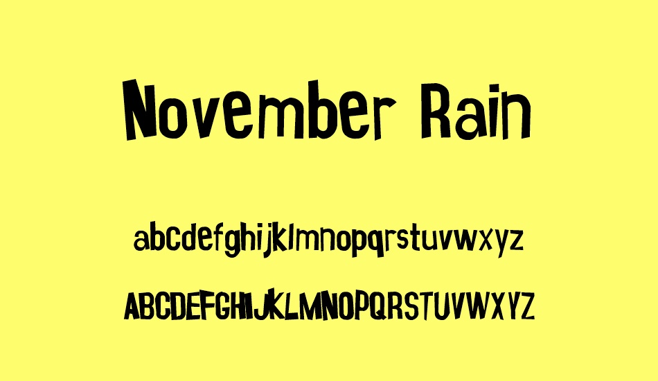 November Rain font