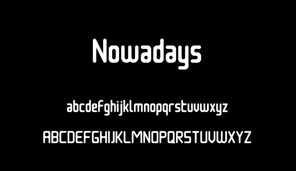 Nowadays font