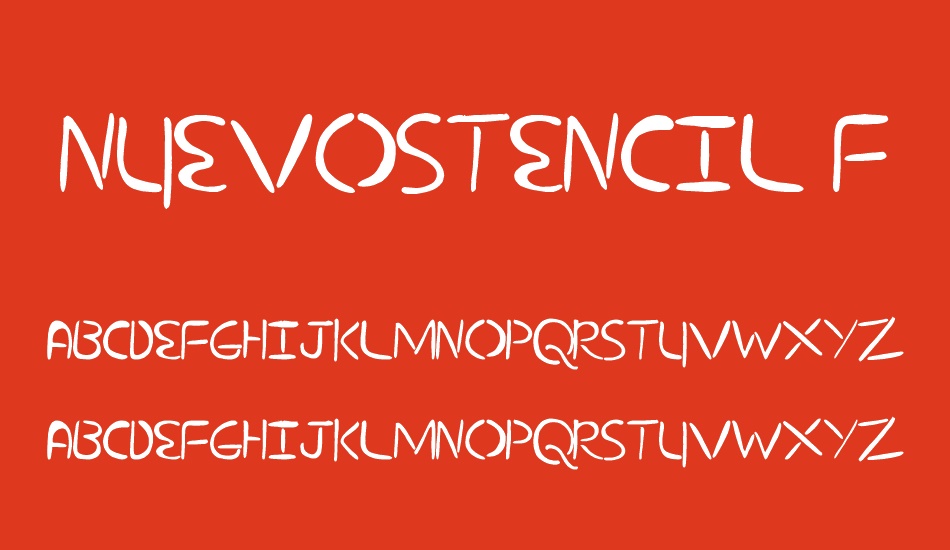 nuevostencil filled font