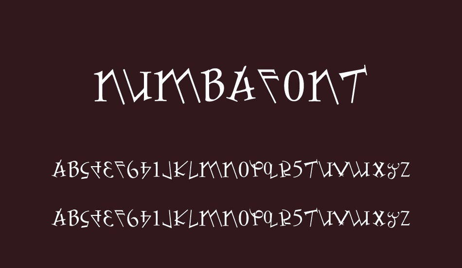 Numbafont font