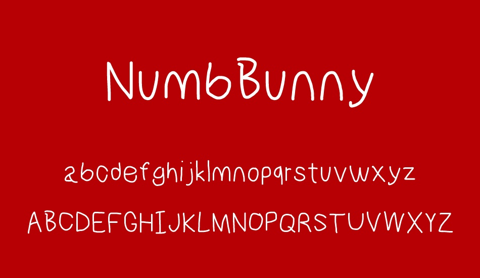 NumbBunny font