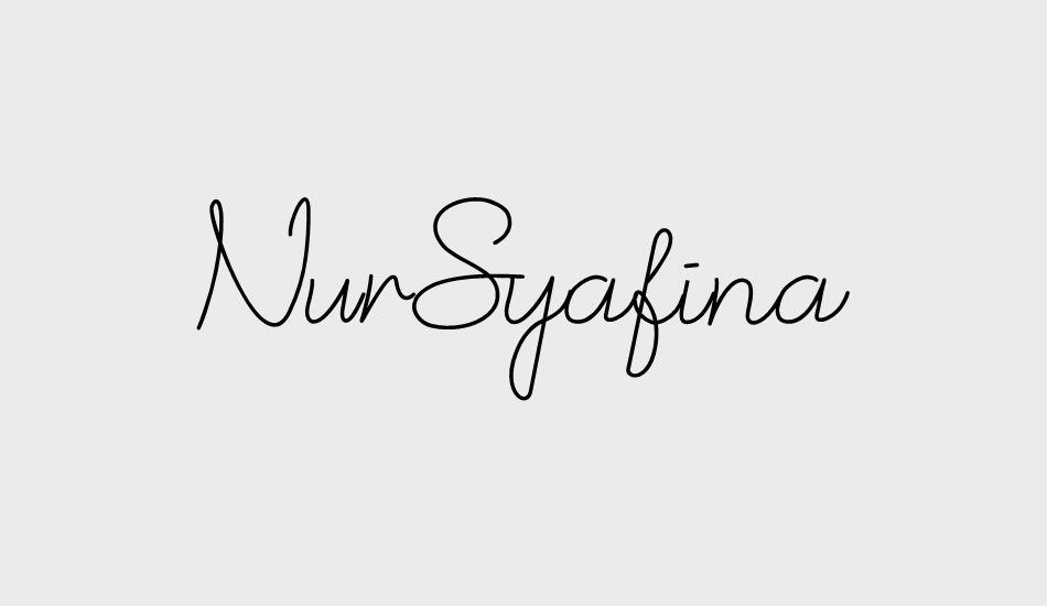 NurSyafina Demo font big
