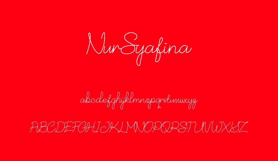 NurSyafina Demo font