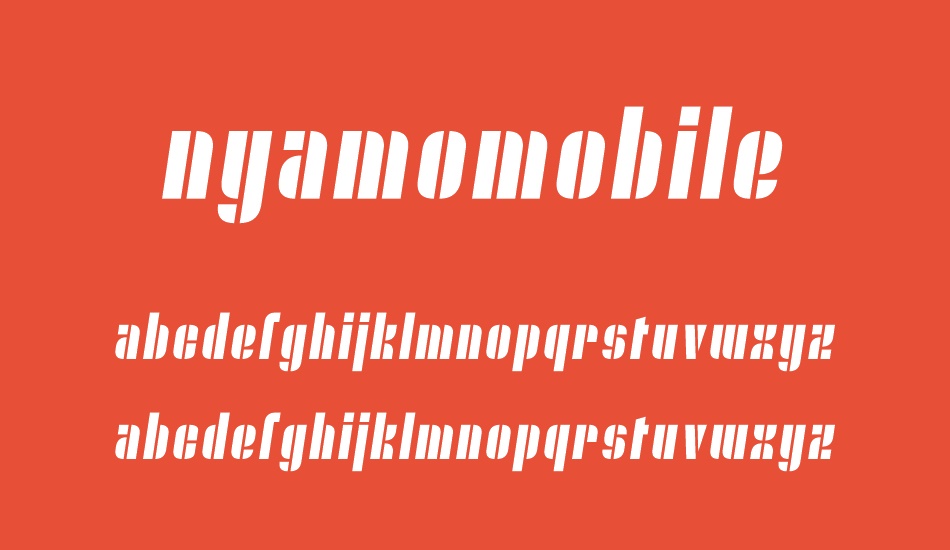 Nyamomobile font