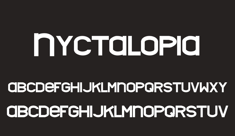 Nyctalopia font