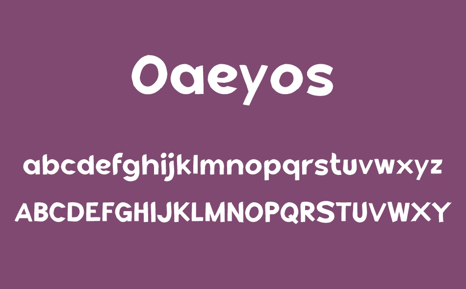 Oaeyos font