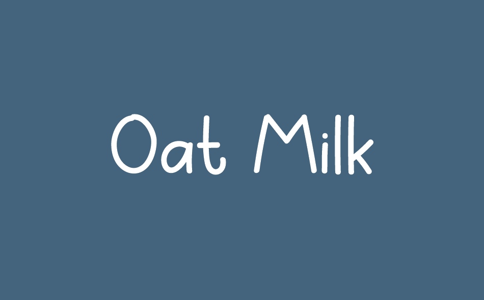 Oat Milk font big