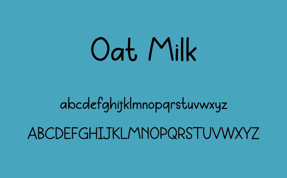 Oat Milk font