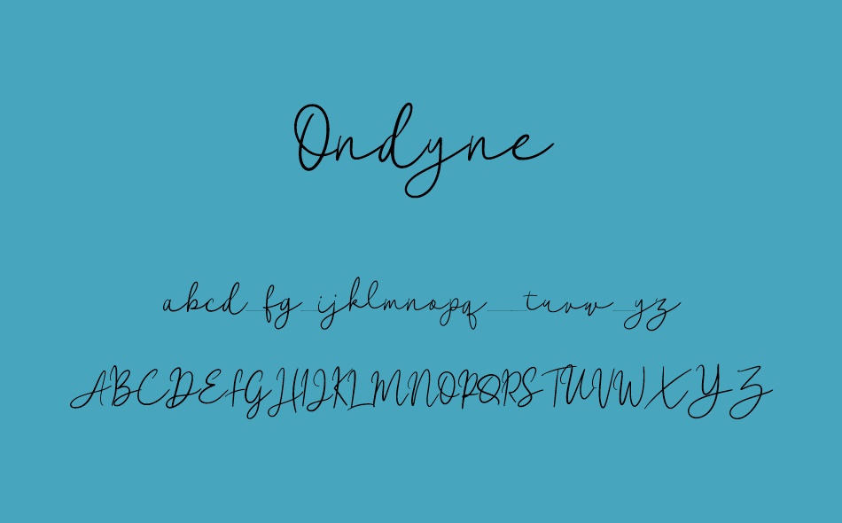 Ondyne font