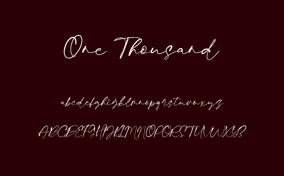 One Thousand font