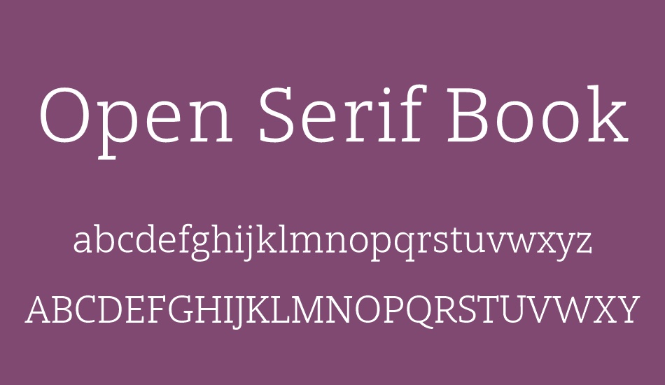 open-serif-book font