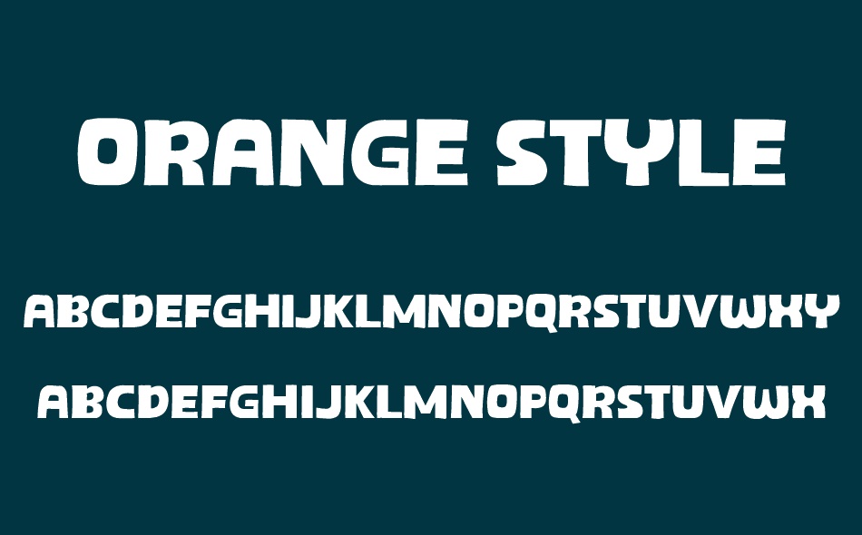 Orange Style font