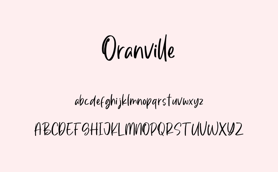 Oranville font