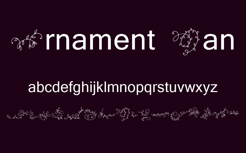 Ornament Handrawn font