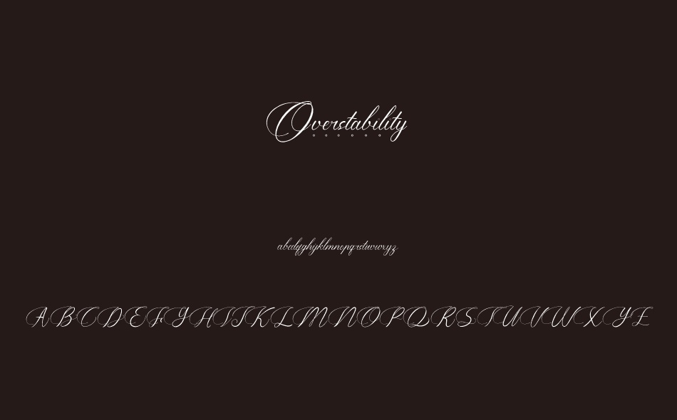 Overstability font