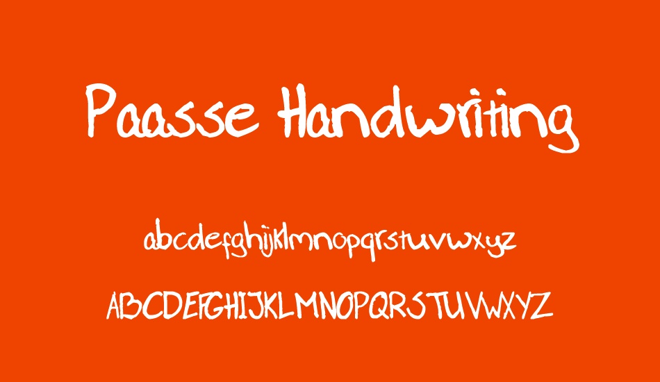 Paasse Handwriting font