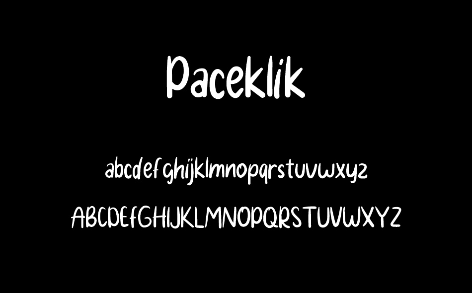 Paceklik font