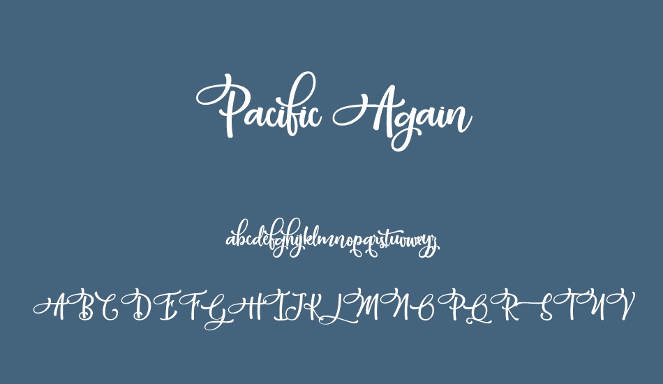 Pacific Again font