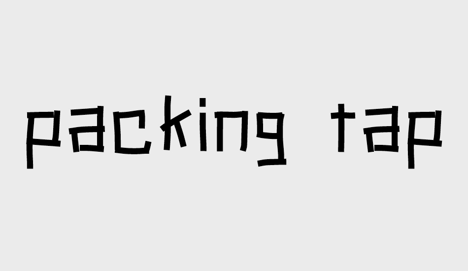 packing tape font big