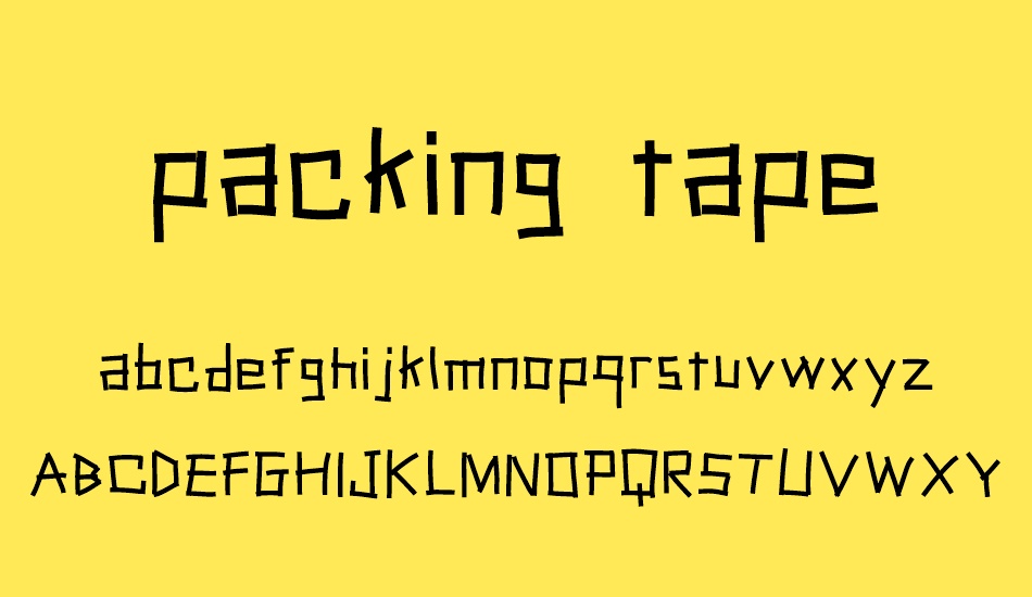 packing tape font