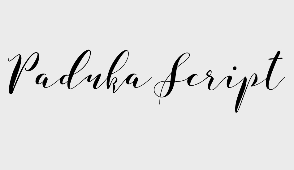 Paduka Script free version font big