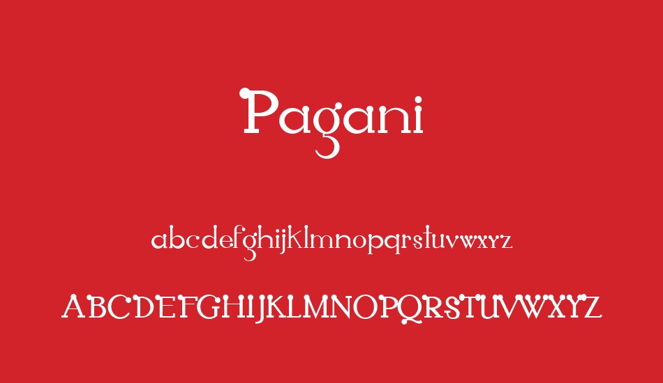 Pagani free font