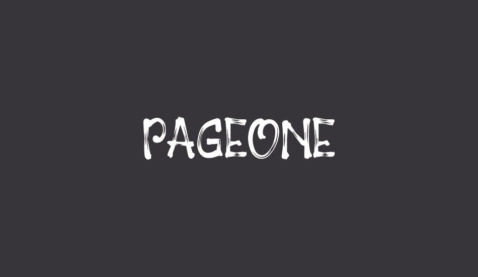 PAGEONE font big