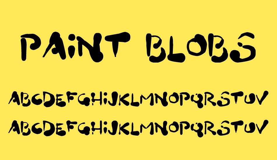 Paint Blobs font