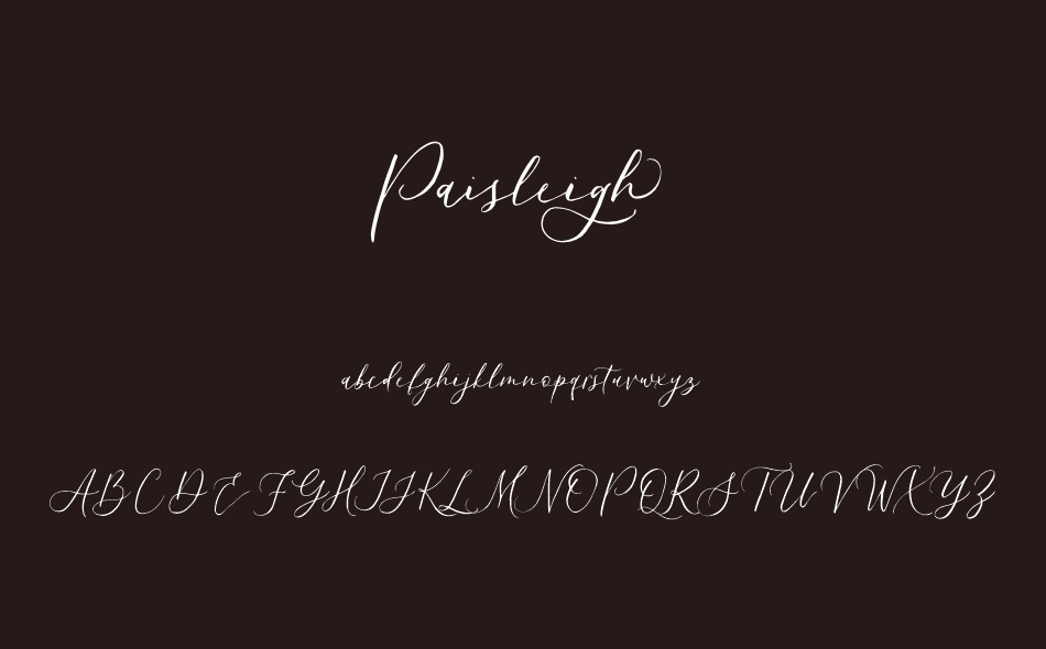 Paisleigh font