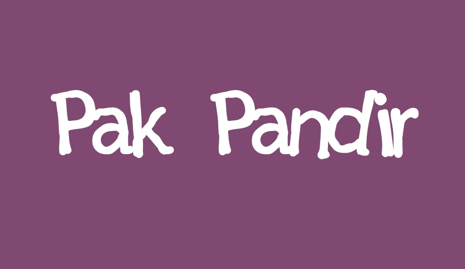 Pak Pandir font big