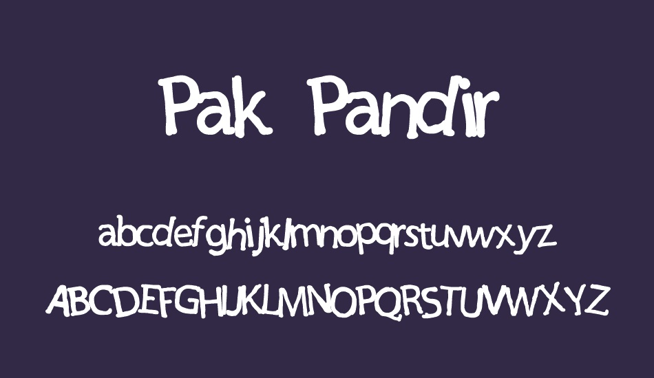 Pak Pandir font