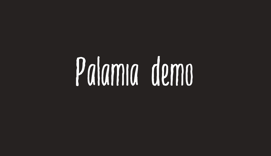 Palamia demo font big