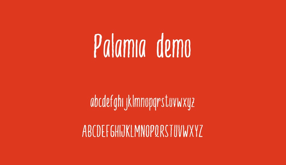 Palamia demo font