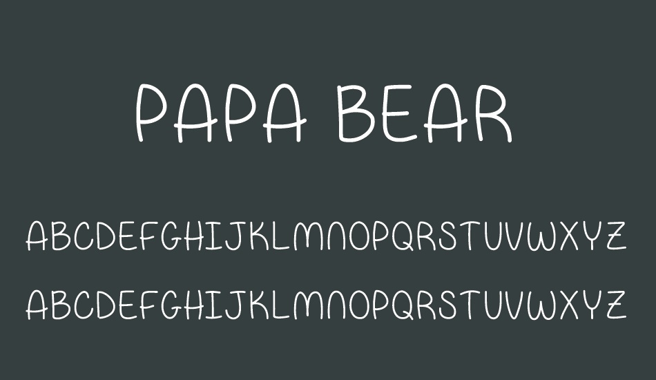 Papa Bear font