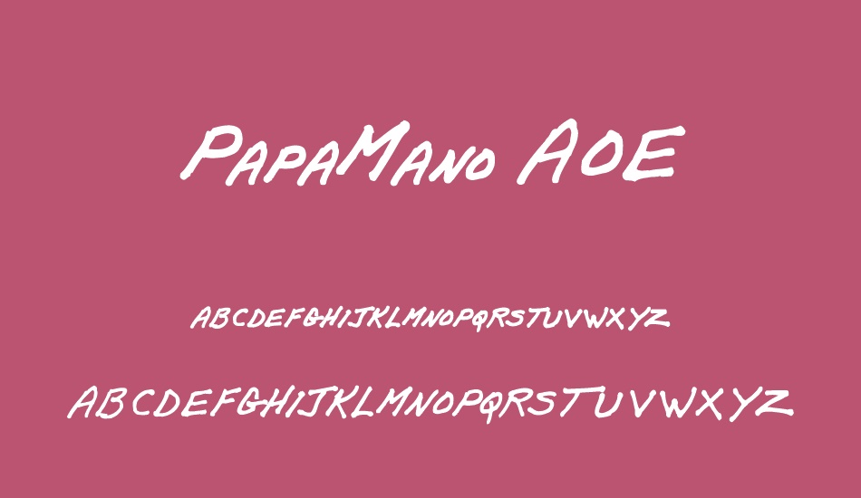 PapaMano AOE font