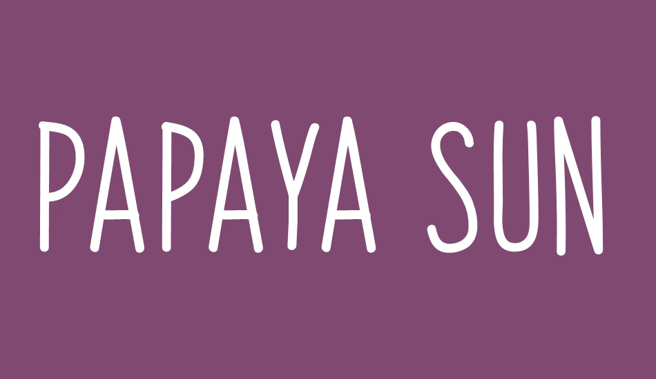 Papaya Sunrise font big