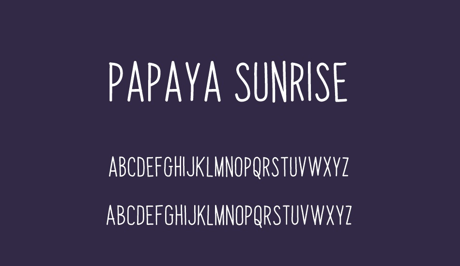 Papaya Sunrise font