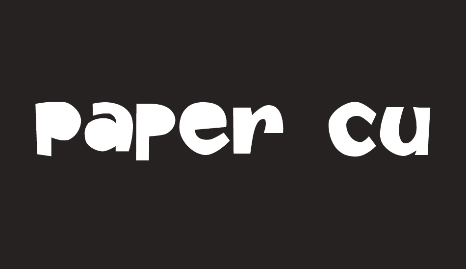 Paper Cutz font big