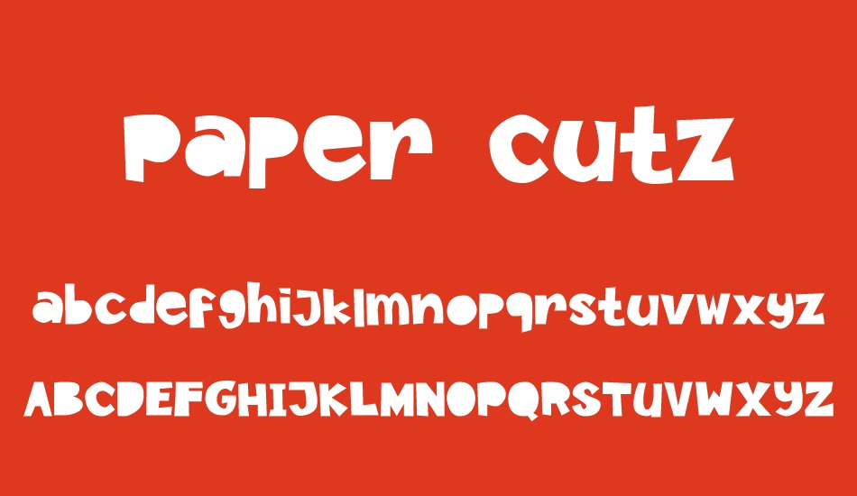 Paper Cutz font