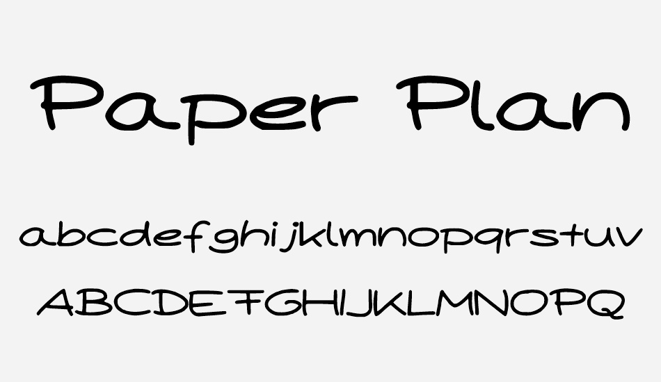 Paper Plane font